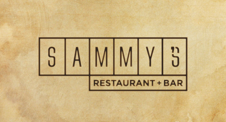 Sammy's Restaurant Bar branded stamp on parchment